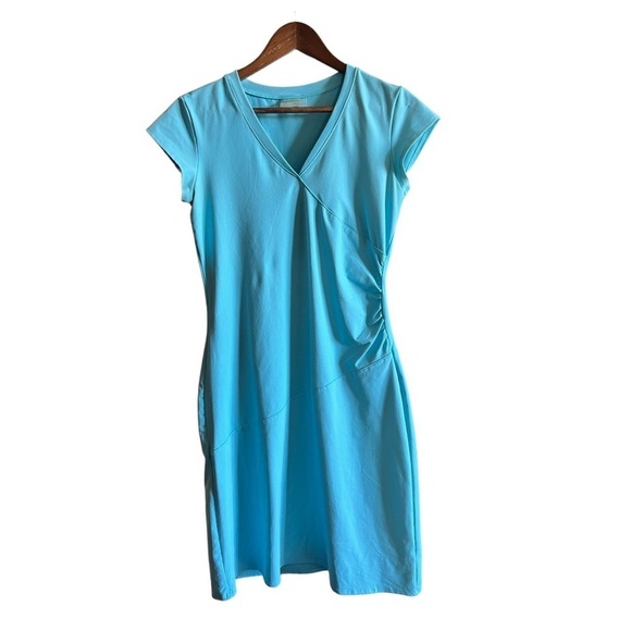 Athleta Blue Nectar Faux Wrap Dress - size XS - Picture 2 of 4